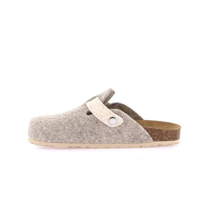 Grunland Pantofola Ciabatta Donna in Feltro Beige - MARIO SPATARELLA
