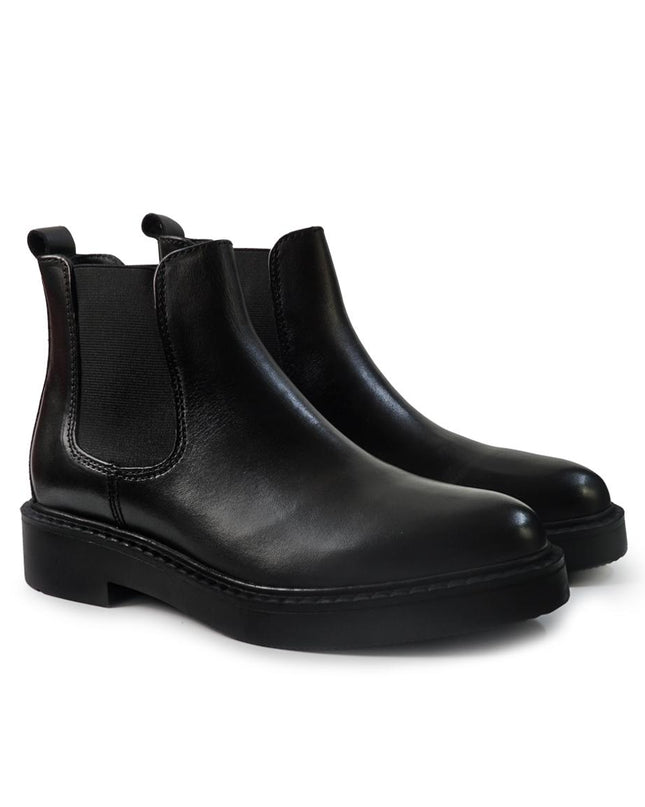 Vueva Stivaletti Chelsea Uomo in Pelle Nero MH588H07 BARCLAY BLACK Vueva 