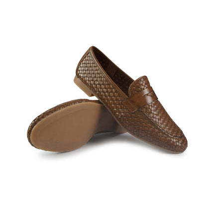 Vueva Mocassini Donna in Pelle Intrecciata Cognac WS263R27 COGNAC Vueva 