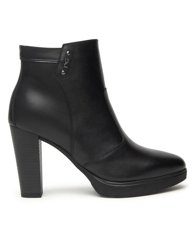 Nero Giardini Stivaletti Tronchetti Donna in Pelle Nero - MARIO SPATARELLA
