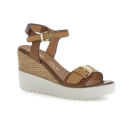 Stonefly Sandali Donna con Zeppa in Pelle Multi Marrone - MARIO SPATARELLA