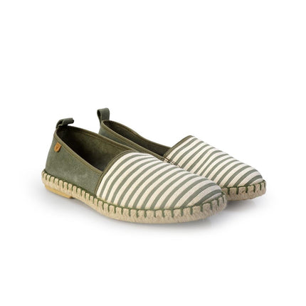 Espadrillas Verbenas Bassa da Uomo in Cotone Canvas Kaki - MARIO SPATARELLA