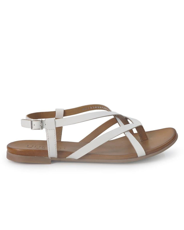 Vueva Sandali Infradito Flat Donna in Pelle Bianca - MARIO SPATARELLA