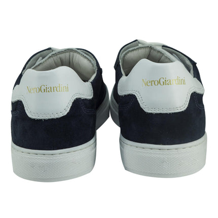 Sneakers Uomo in Camoscio Nero Giardini E101970U BLU 207 Nero Giardini 