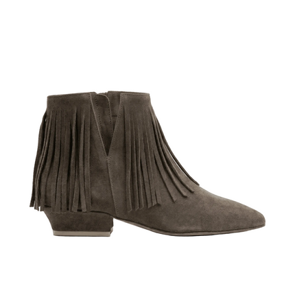 Spatarella Stivaletto Donna Tubolare con Frange in Camoscio Marrone - MARIO SPATARELLA