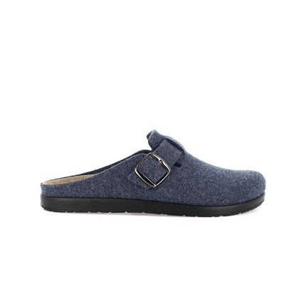 Grunland Pantofole Ciabatte Uomo in Feltro di Lana Blu - MARIO SPATARELLA