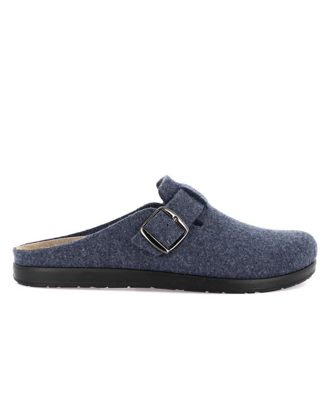 Grunland Pantofole Ciabatte Uomo in Feltro di Lana Blu - MARIO SPATARELLA