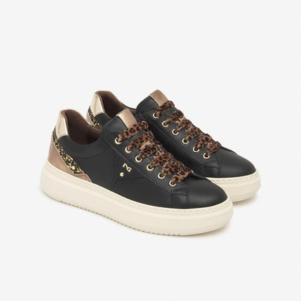 Nero Giardini Sneakers Donna in Pelle Nero I514160D NERO 100 Nero Giardini 