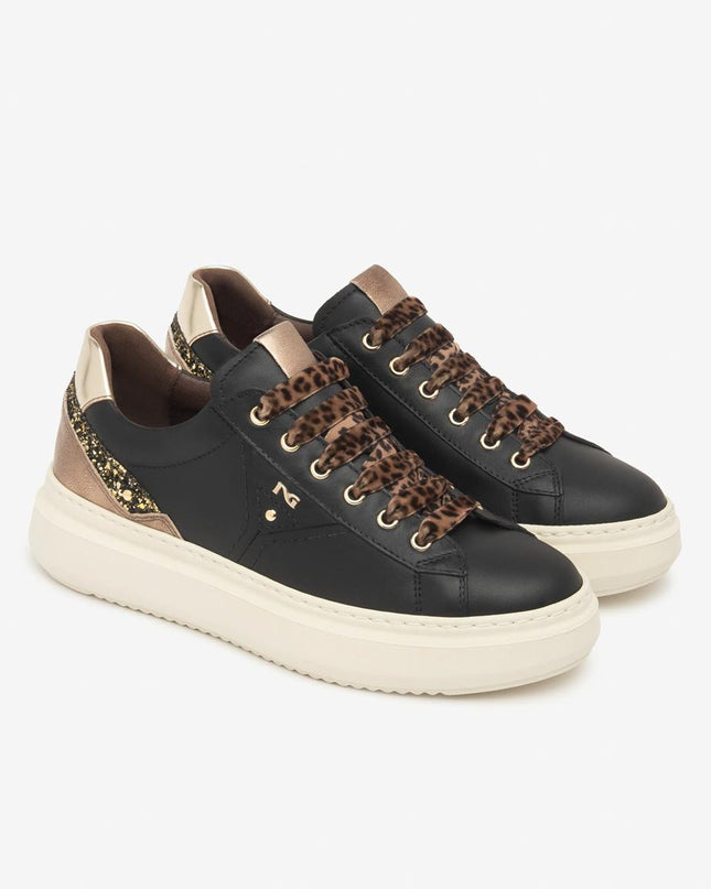 Nero Giardini Sneakers Donna in Pelle Nero I514160D NERO 100 Nero Giardini 