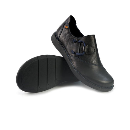 Mocassini Slipon Donna Pelle Nero 8222 BLU Jungla 