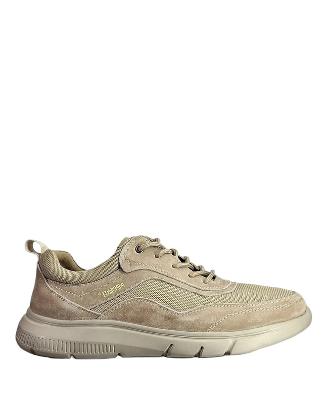 Impronte Sneakers Uomo in Camoscio e Tessuto Beige - MARIO SPATARELLA