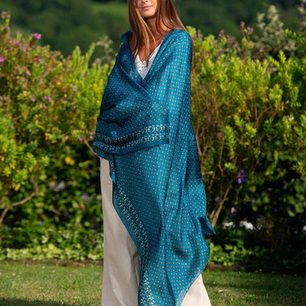 Foulard Pareo in Seta Stampa Verde ASK79C SILK VERDE Colores de Otono 