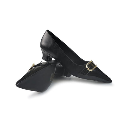 Decollete Tacco Rocchetto Basso Donna Nero VICTORIA93 BLACK Exe 