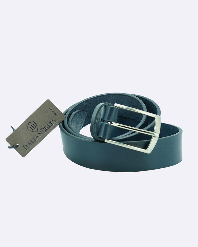 Cintura Uomo in Pelle Blu 04.35 BLU Italian Belts 