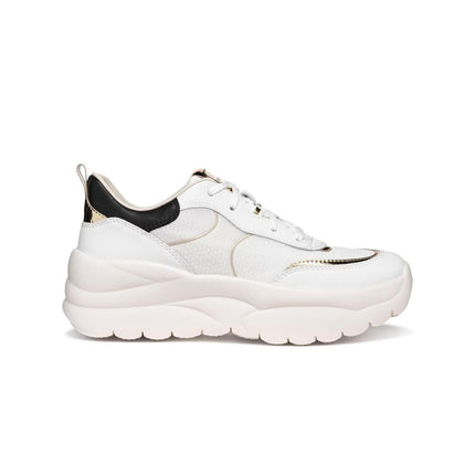 Geox Sneakers Donna Xtors con Zeppa in Tessuto Bianco D651FB XTORS WHITE GOLD Geox 