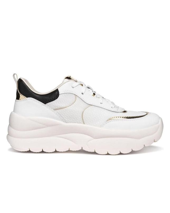Geox Sneakers Donna Xtors con Zeppa in Tessuto Bianco D651FB XTORS WHITE GOLD Geox 