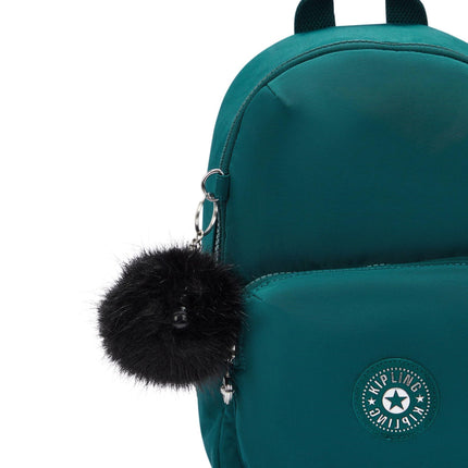 Zainetto Multitasche in Tessuto Verde con Spallacci Regolabili ZINNA GRACEFUL GREEN Kipling 