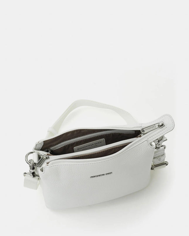 MandarinaDuck Borsa Donna con Tracolla in Pelle Bianca FZT12 MELLOW LEATHER BLANC Mandarina Duck 