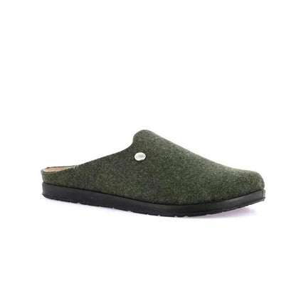 Pantofole Uomo Feltro Lana Verde - MARIO SPATARELLA