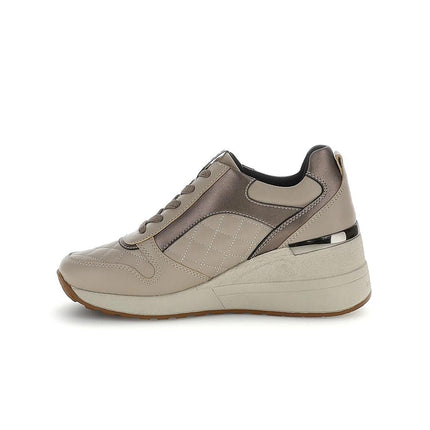 Stonefly Sneakers con Zeppa Lacci e Zip in Pelle Taupe - MARIO SPATARELLA
