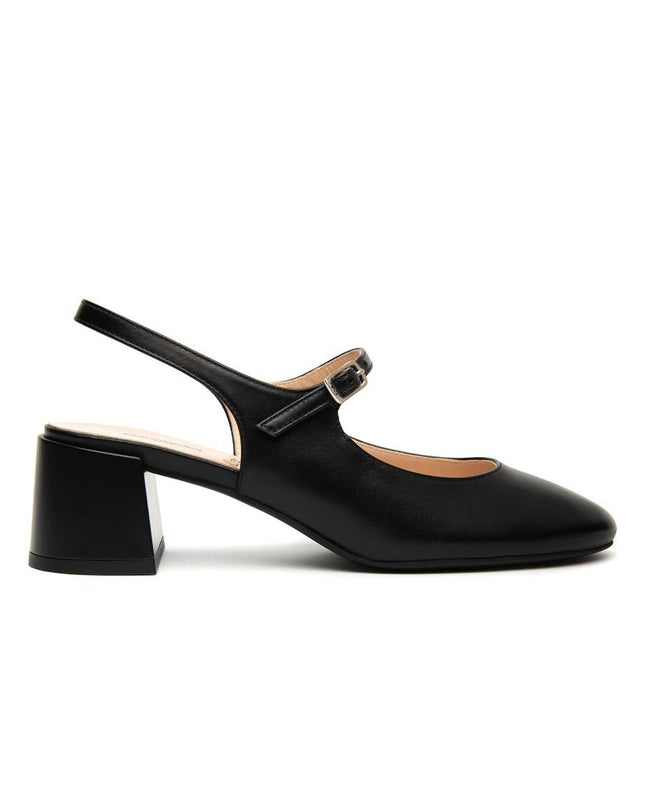 NeroGiardini Chanel Sling Back in Pelle Nera - MARIO SPATARELLA