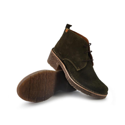 Jungla Polacchine Donna con Tacco in Camoscio Muschio 8433 MUSGO Jungla 