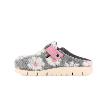 Grunland Pantofole Ciabatte Donna in Feltro Fantasia Grigio - MARIO SPATARELLA