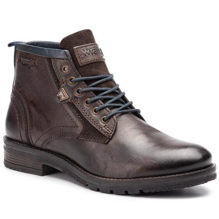 Stivaletti Uomo Pelle Marrone BOOGIE MID MORO Wrangler 