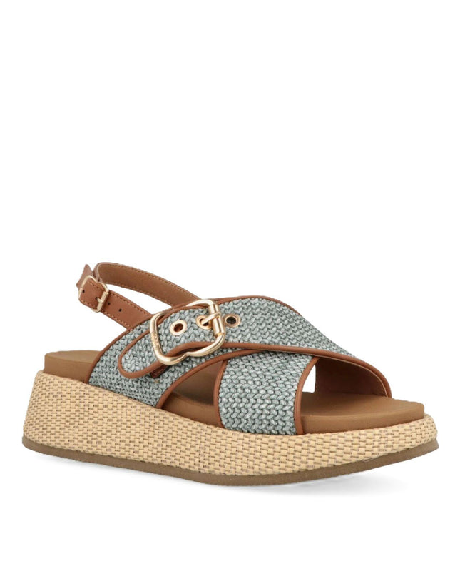 Jeep Sandalo Donna con Zeppa in Tessuto Jeans Multi - MARIO SPATARELLA