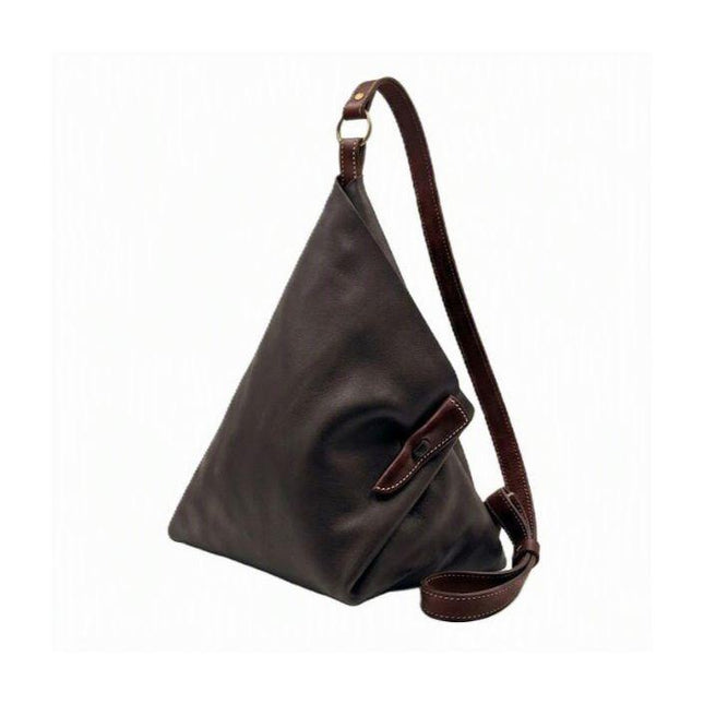 Spatarella Borsa Sacca a Tracolla in Pelle Marrone SPOKE DK BROWN Spatarella 