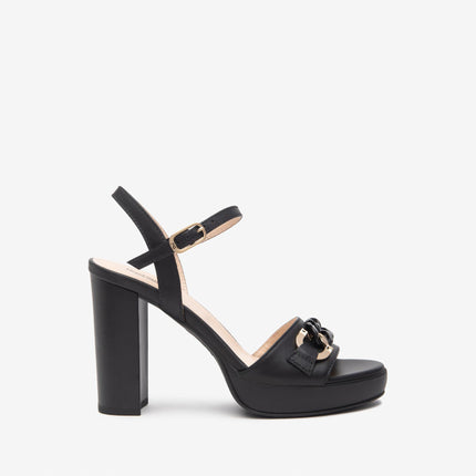 Nero Giardini Sandali Donna Tacco Alto e Plateau in Pelle Nero E513350D NERO 100 Nero Giardini 