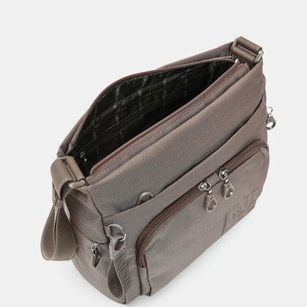Mandarina Duck Borsa Multitasche con Tracolla in Tessuto Taupe QMT58 MD20 TAUPE Mandarina Duck 