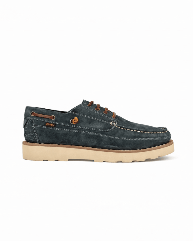 Barca Scarpa Uomo Camoscio Blu - MARIO SPATARELLA
