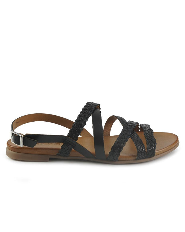 Vueva Sandali Flat Donna in Pelle Nero WD133R89 BLACK Vueva 