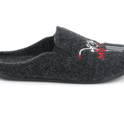 Pantofole Uomo Feltro Antracite CI2573 LECY GREY Grunland 