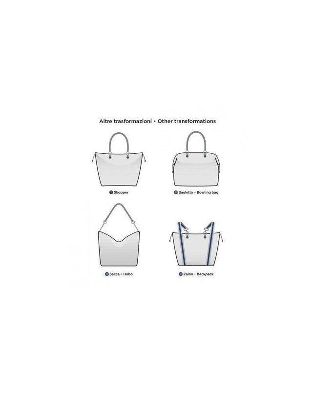 Borsa Shopper Trasformabile in Pelle Righe Toni Bosco G3 PLUS TG M G000033T2 PATCHWORK RIGHE TONI Gabs 
