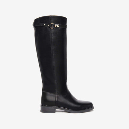 Stivali Tacco Basso Pelle Nero I308850D NERO 100 Nero Giardini 