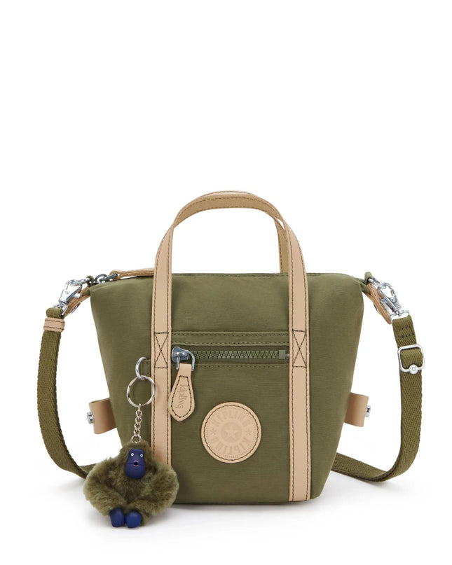 Kipling Borsa Donna a Mano con Tracolla in Tessuto Cotton Kaki BOXY ART S FC COTTON KHAKI Kipling 