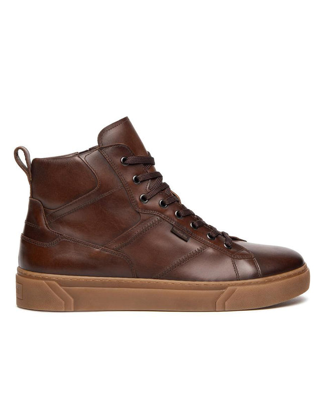 Nero Giardini Sneakers Alta Uomo in Pelle Marrone I400457U BEIGE 412 Nero Giardini 
