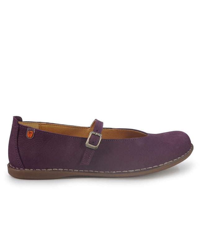 Jungla Ballerina Donna con Cinturino in Pelle Nabuk Viola 8460 PRUNUS Jungla 