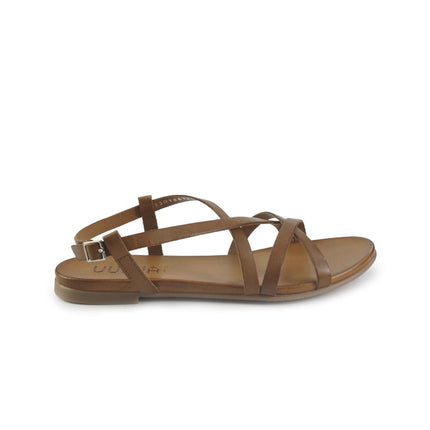 Vueva Sandali Flat Donna in Pelle Cuoio WD133R108 COGNAC Vueva 