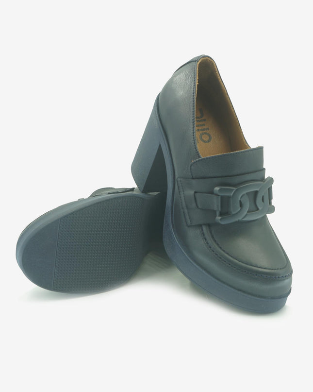 Mocassini Donna Tacco Alto Z3201 NAVY Bueno 