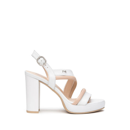 Nero Giardini Sandali Donna Tacco Alto e Plateau in Pelle Bianco E513352D BIANCO 707 Nero Giardini 
