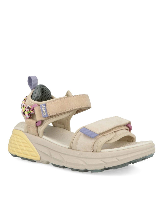 Jeep Sandali Trekking Outdoor Donna in Tessuto Beige - MARIO SPATARELLA