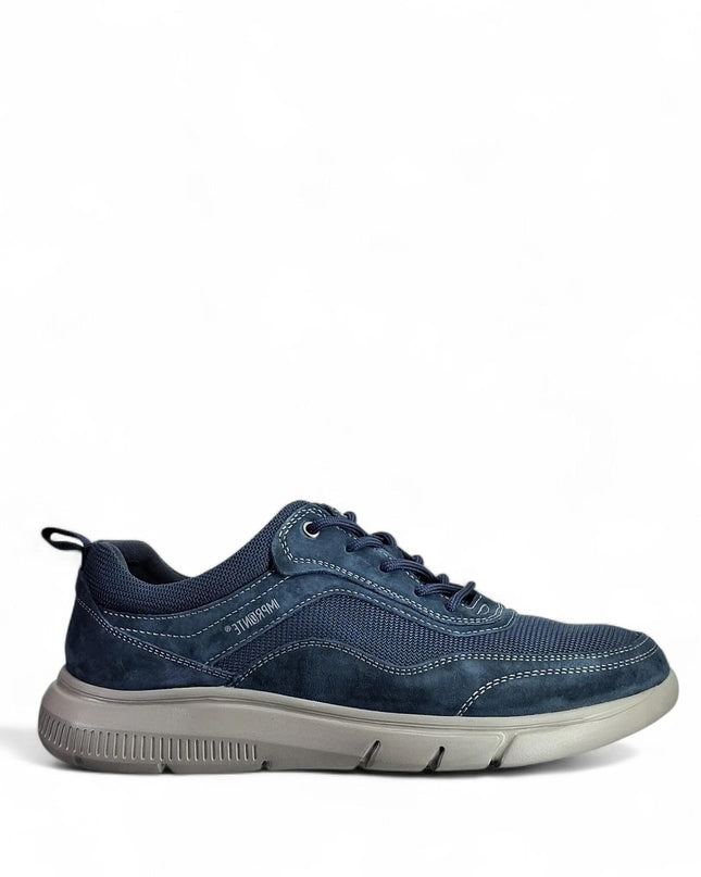 Impronte Sneakers Uomo in Camoscio e Tessuto Blu - MARIO SPATARELLA