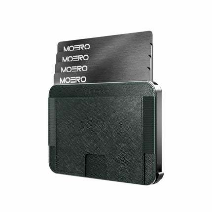 Moero M2 Pro Saffiano Green Portafoglio Slim M2 PRO SAFFIANO GREEN CARD BLACK Moero 