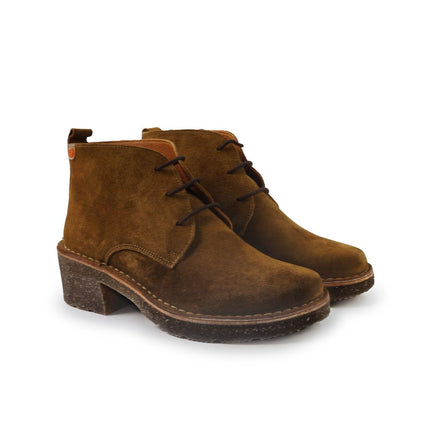 Jungla Polacchine Donna con Tacco in Camoscio Mogano 8433 MOGANO Jungla 