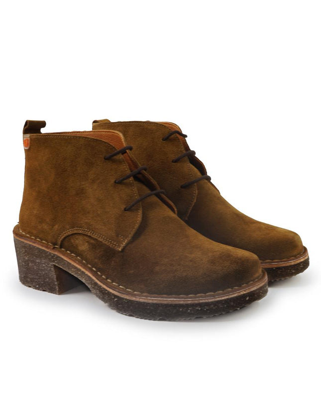 Jungla Polacchine Donna con Tacco in Camoscio Mogano 8433 MOGANO Jungla 
