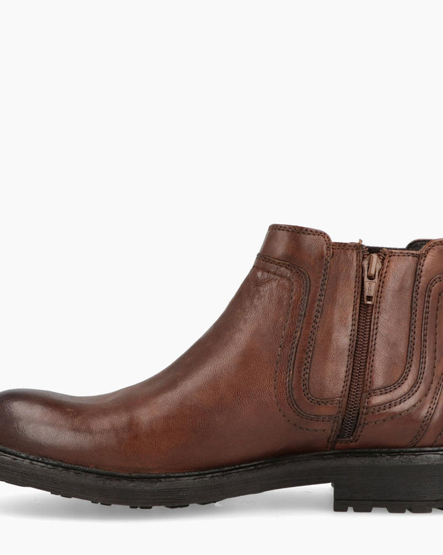 Stivaletto Chelsea Uomo Pelle Marrone MAYWOOD CHELSEA DARK BROWN 030 Jeep Footwear 