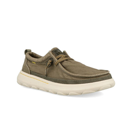 Jeep Scarpe Slip On Uomo in Tessuto Verde KAUAI WALLABEE military Jeep Footwear 